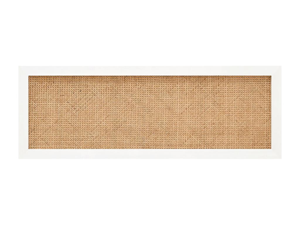 Tête de lit en bois de pin et cannage couleur blanche 200x60cm - Decohaute CANNAGE - Decohaute ILTD59830