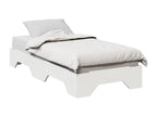 Cadre de lit sans matelas empilable blanc 90x190 cm bois massif MVSK85466