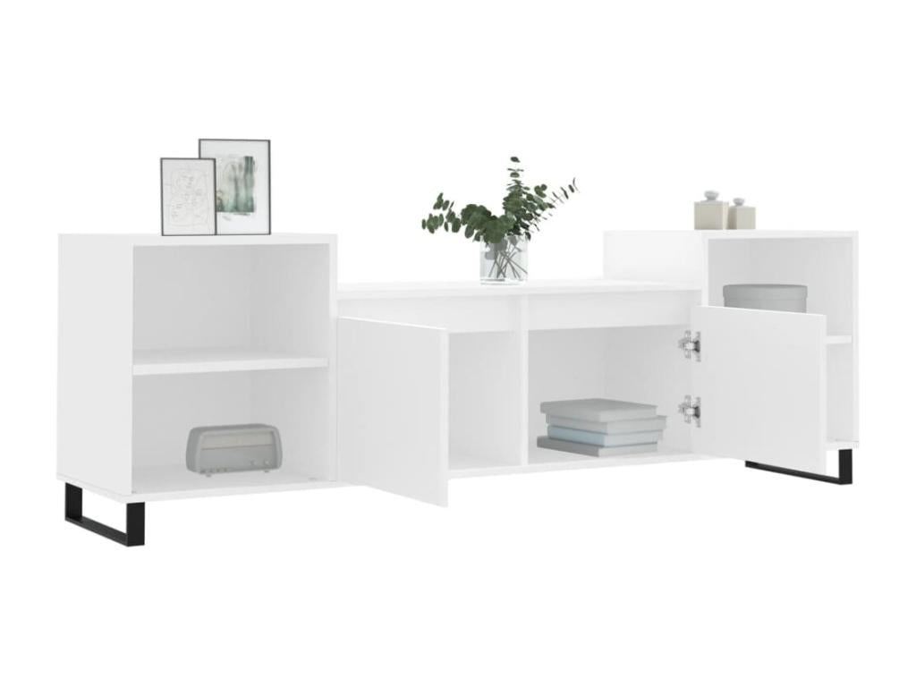 Meuble TV Blanc 160x35x55 cm Bois d'ingénierie YSQS23513